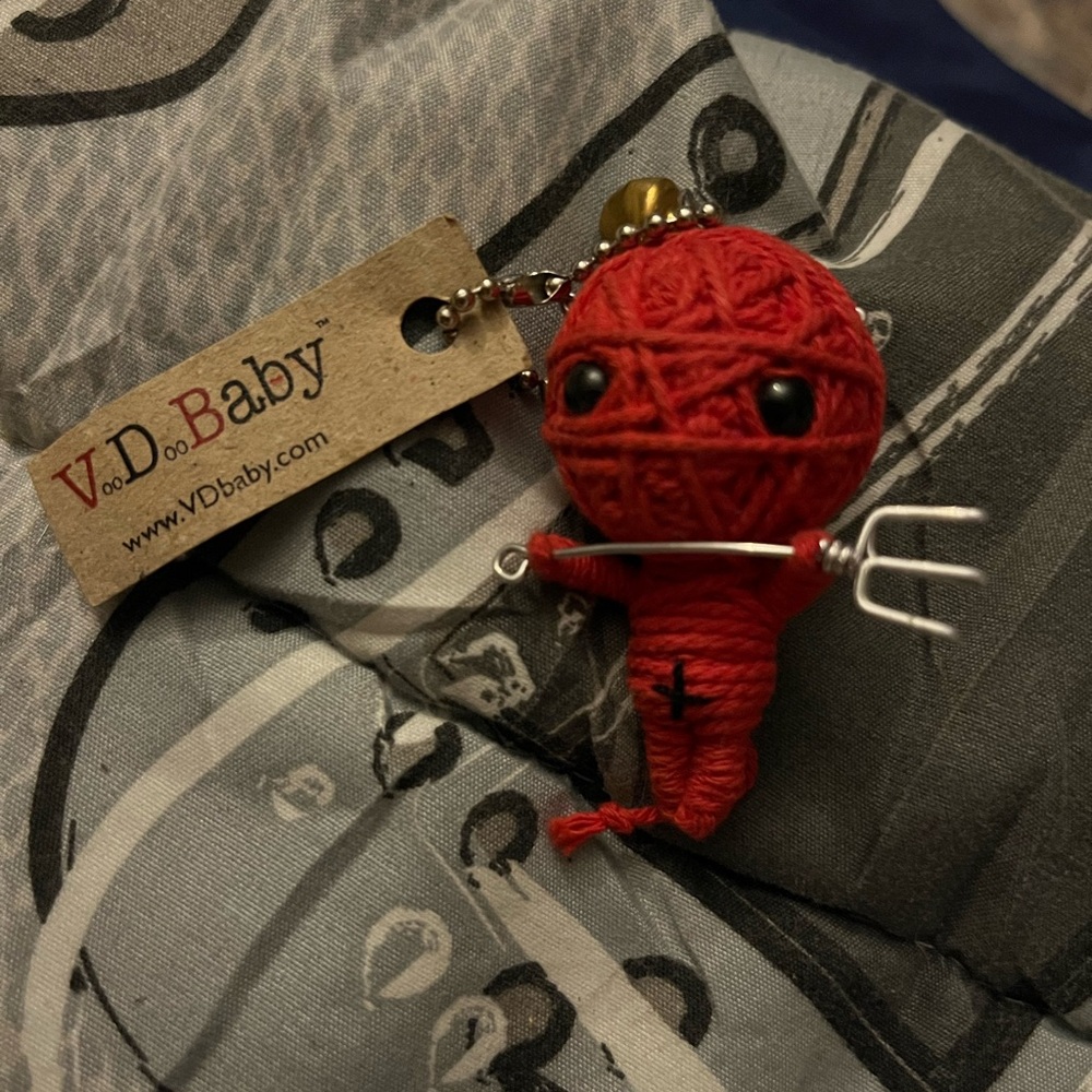 Red Voodoo Doll Keychain